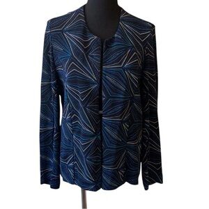 Vintage N Touch Blue & Black Sparkly Blazer Women’s Size Medium